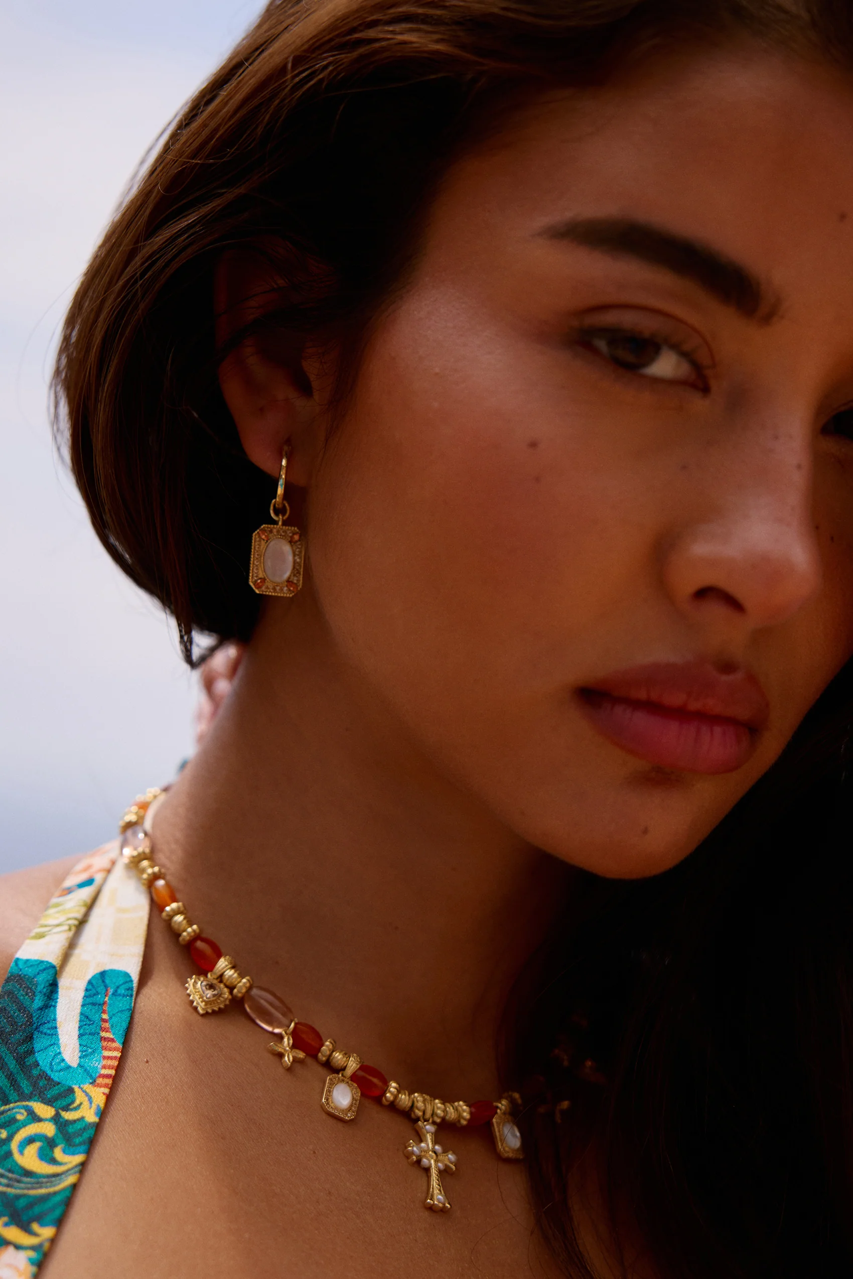 Azela Earrings in Pearl - Image 3