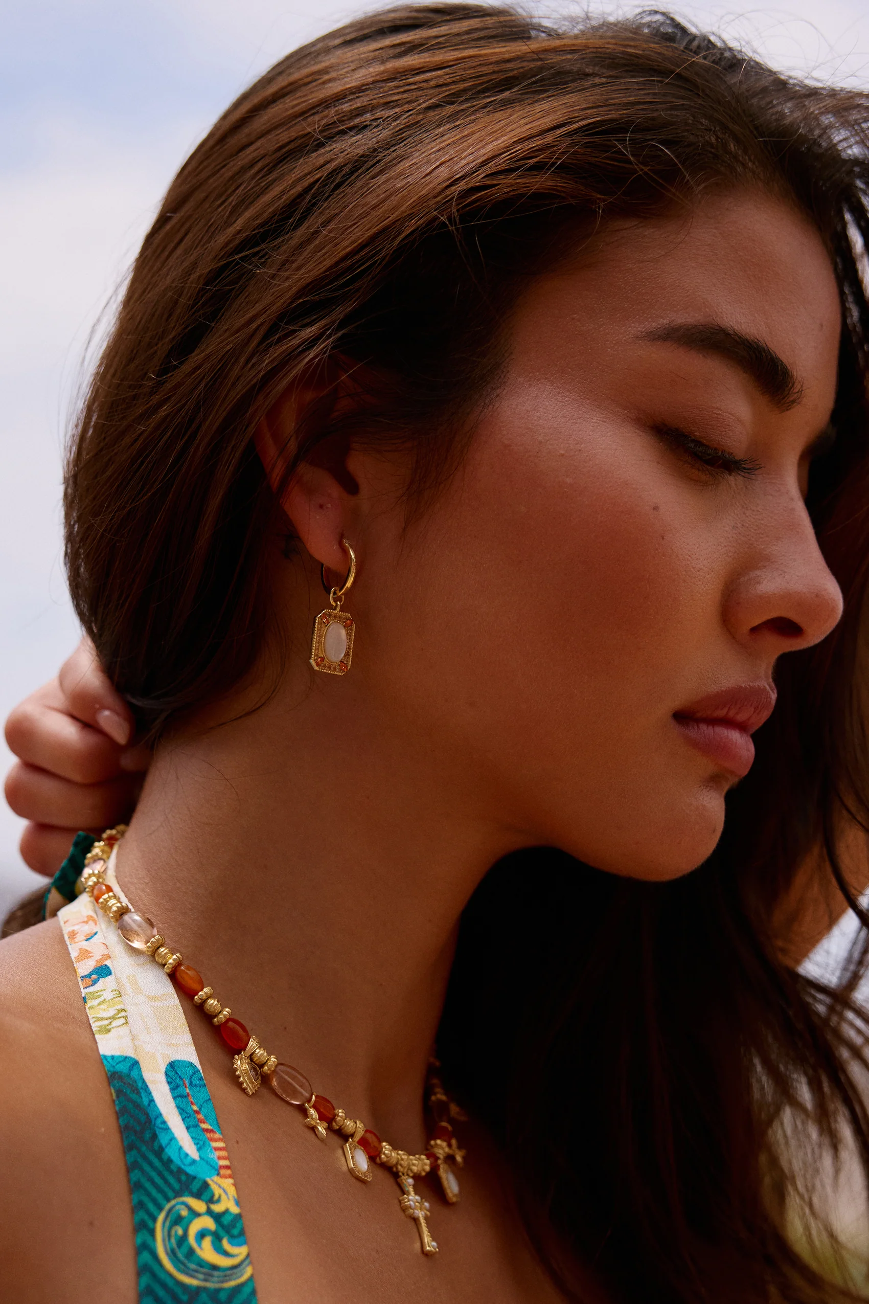 Azela Earrings in Pearl - Image 4