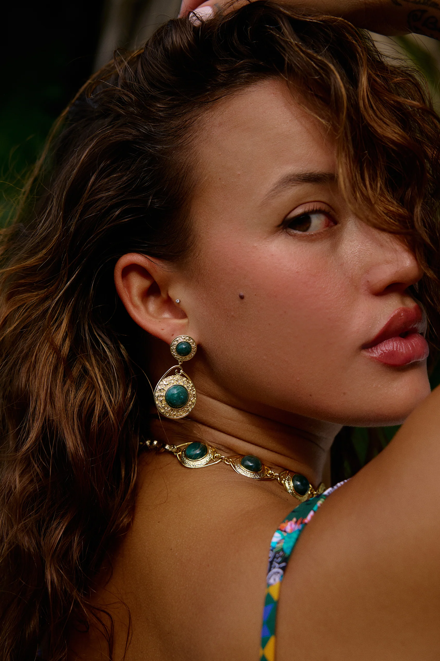 Copacabana Earrings in Indian Agate - Image 3