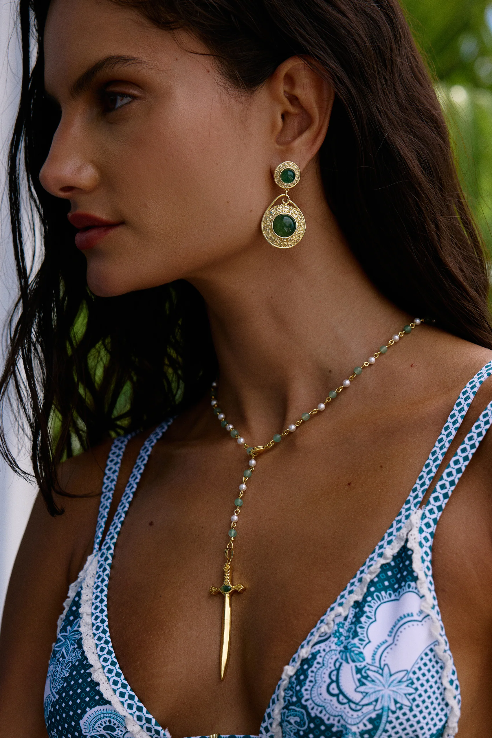 Copacabana Earrings in Indian Agate - Image 5