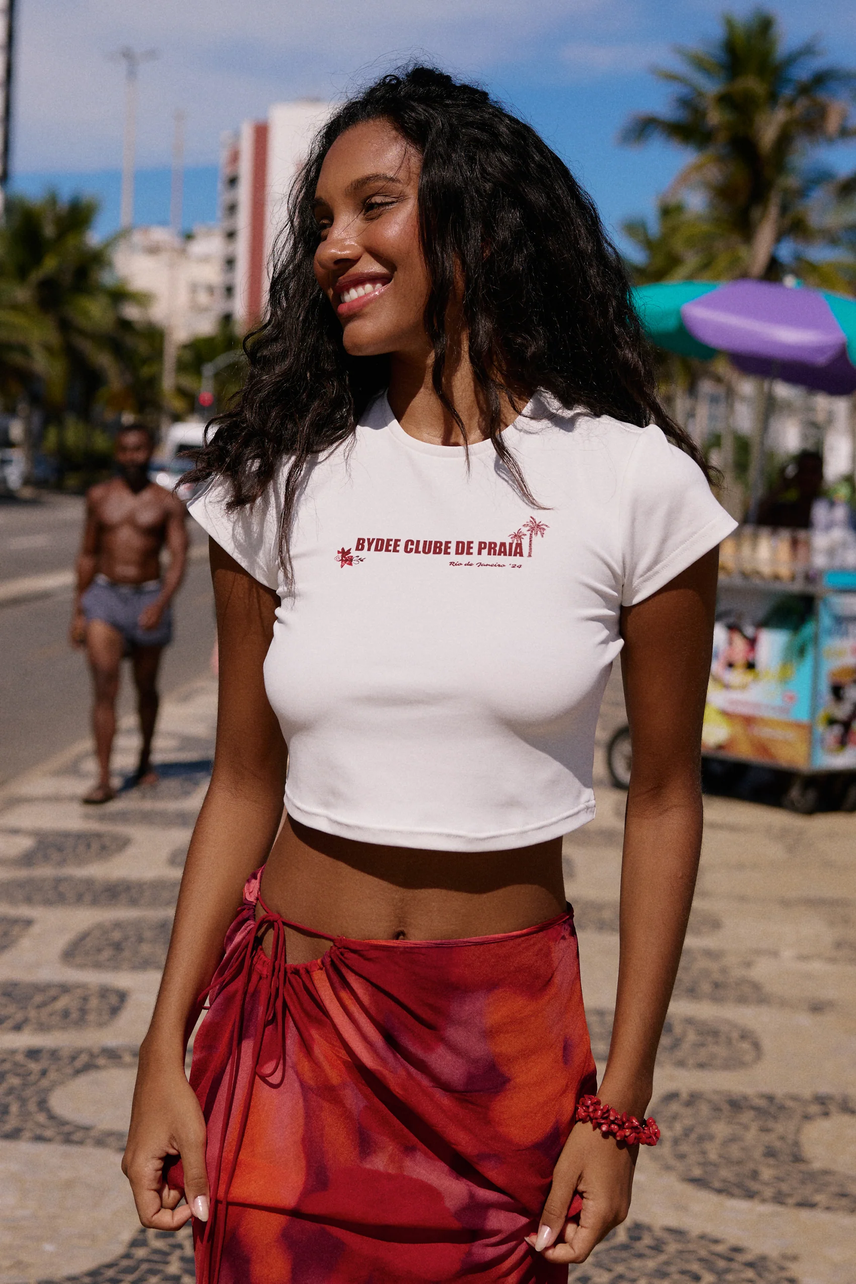 Isabel Baby Tee in White - Image 3