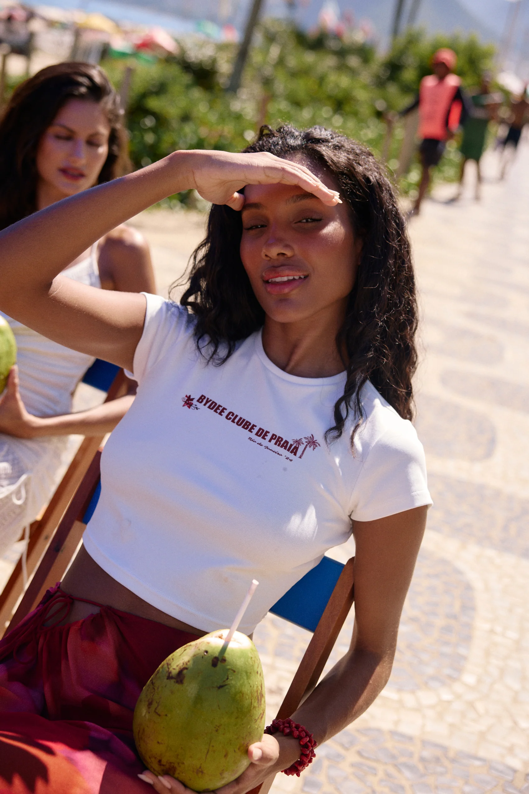 Isabel Baby Tee in White - Image 6