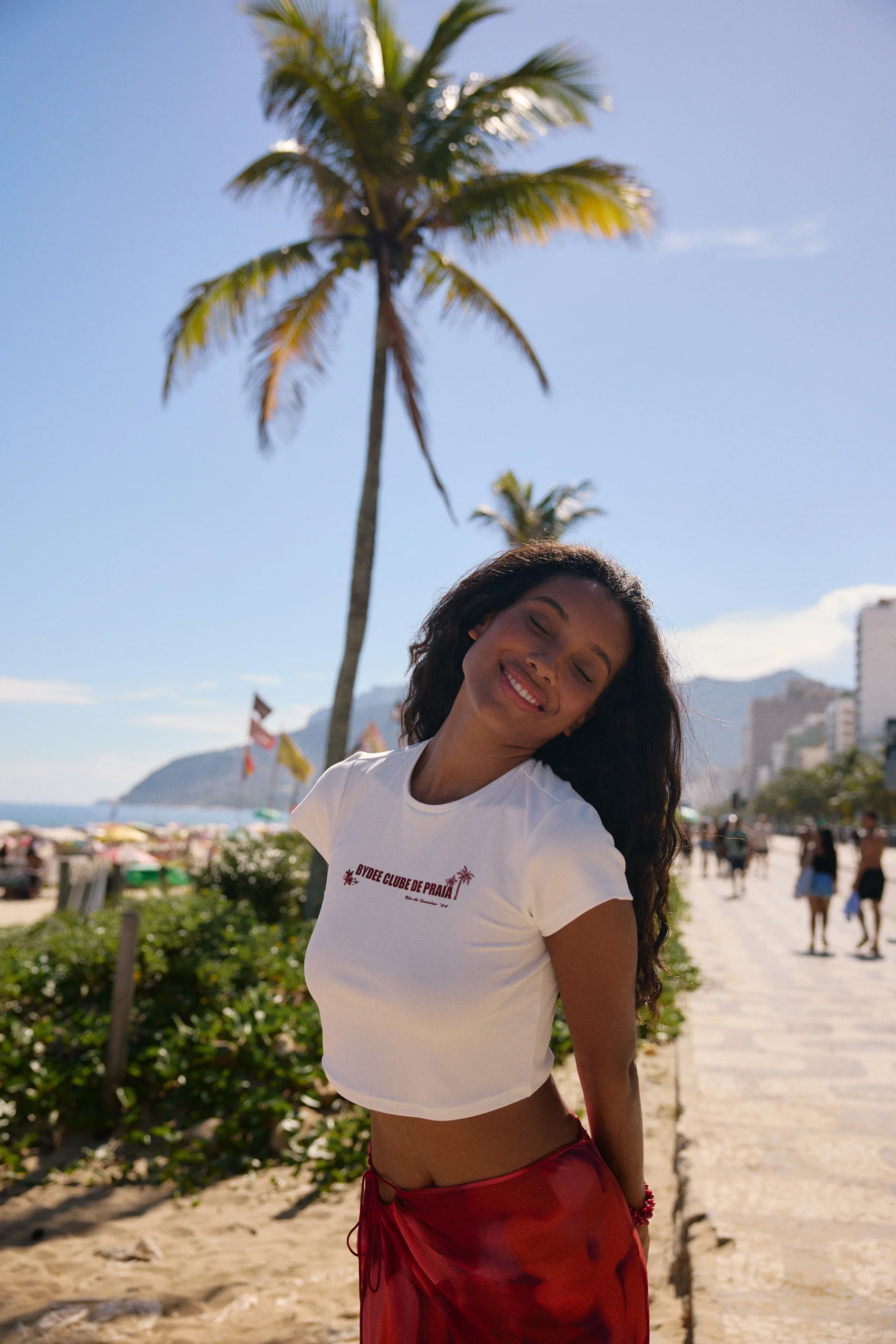 Isabel Baby Tee in White - Image 7