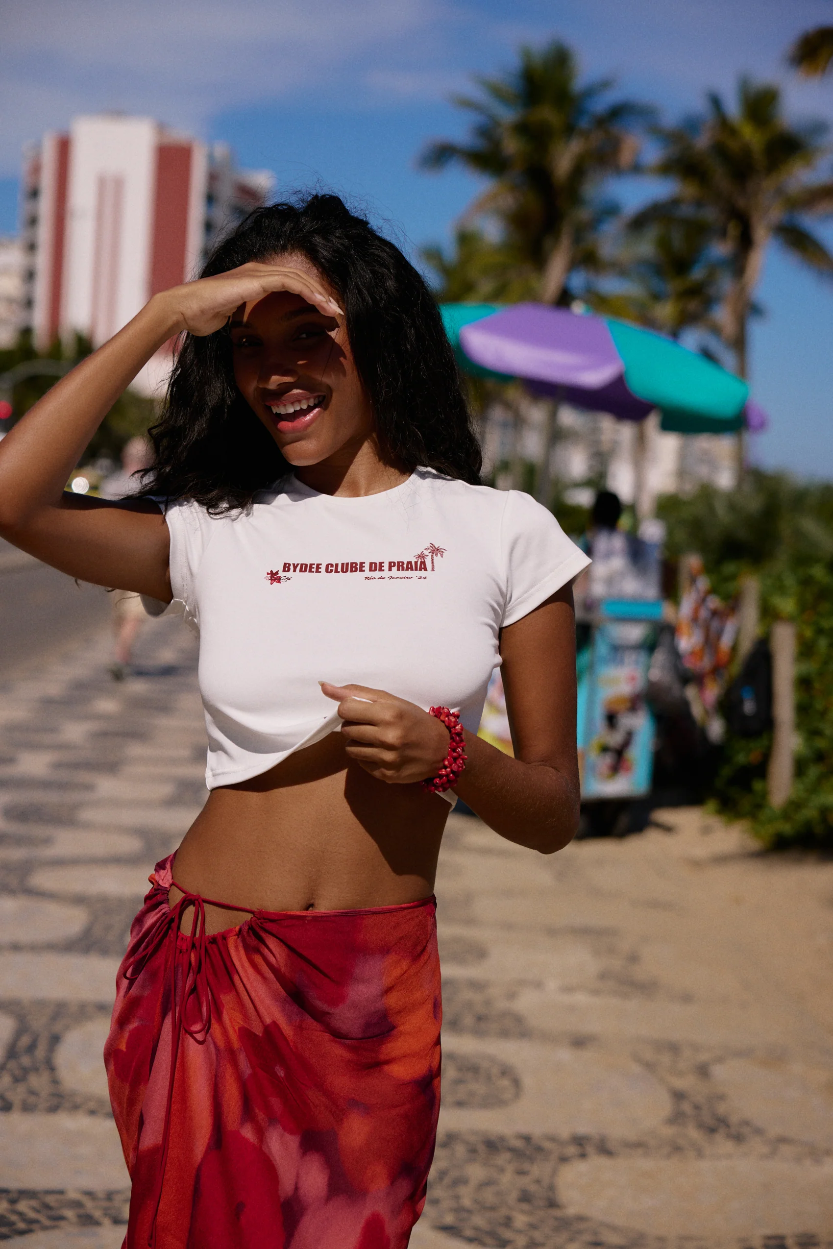 Isabel Baby Tee in White - Image 9