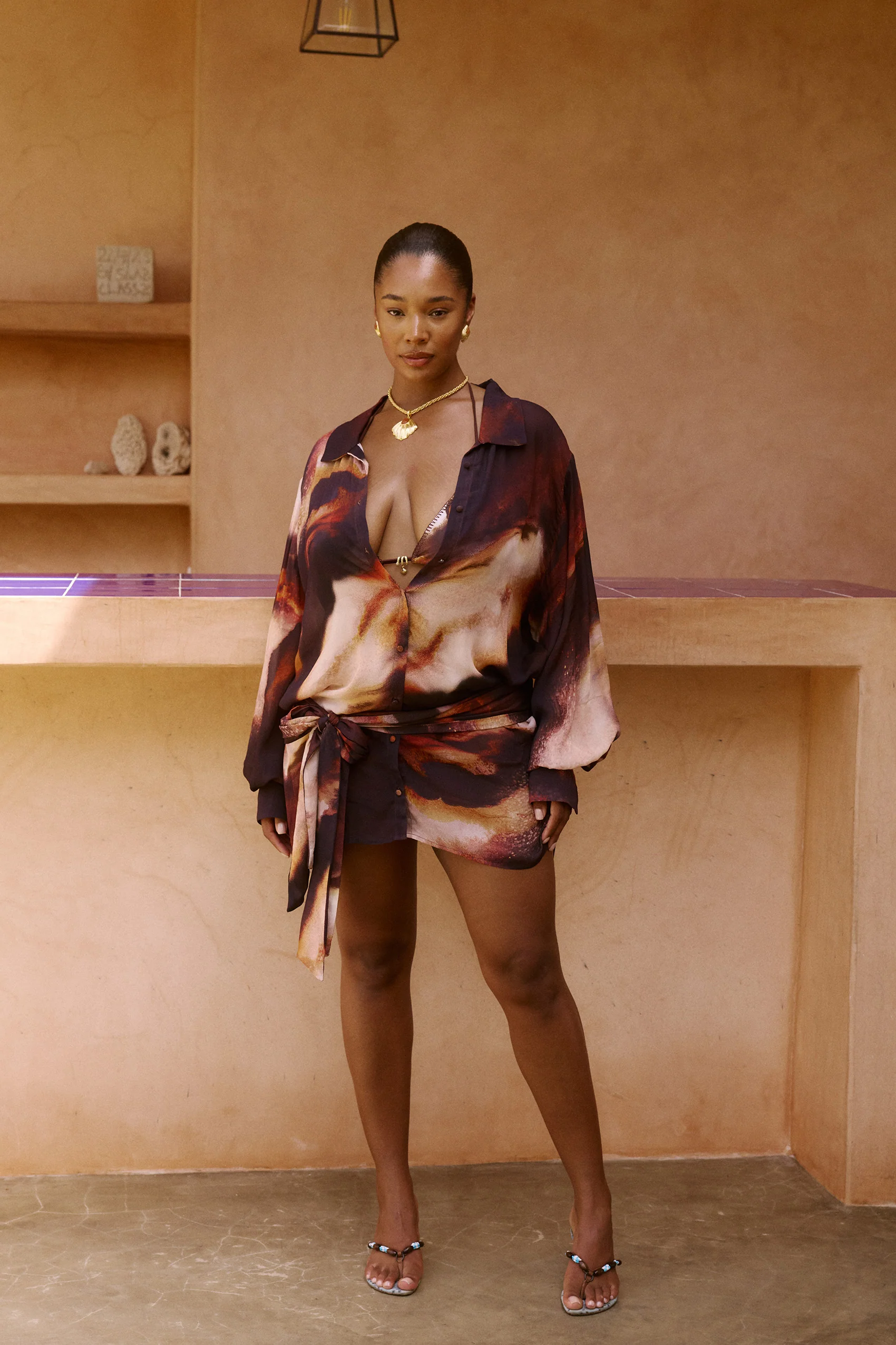 Melia Shirt Dress in Sarabi - Image 11