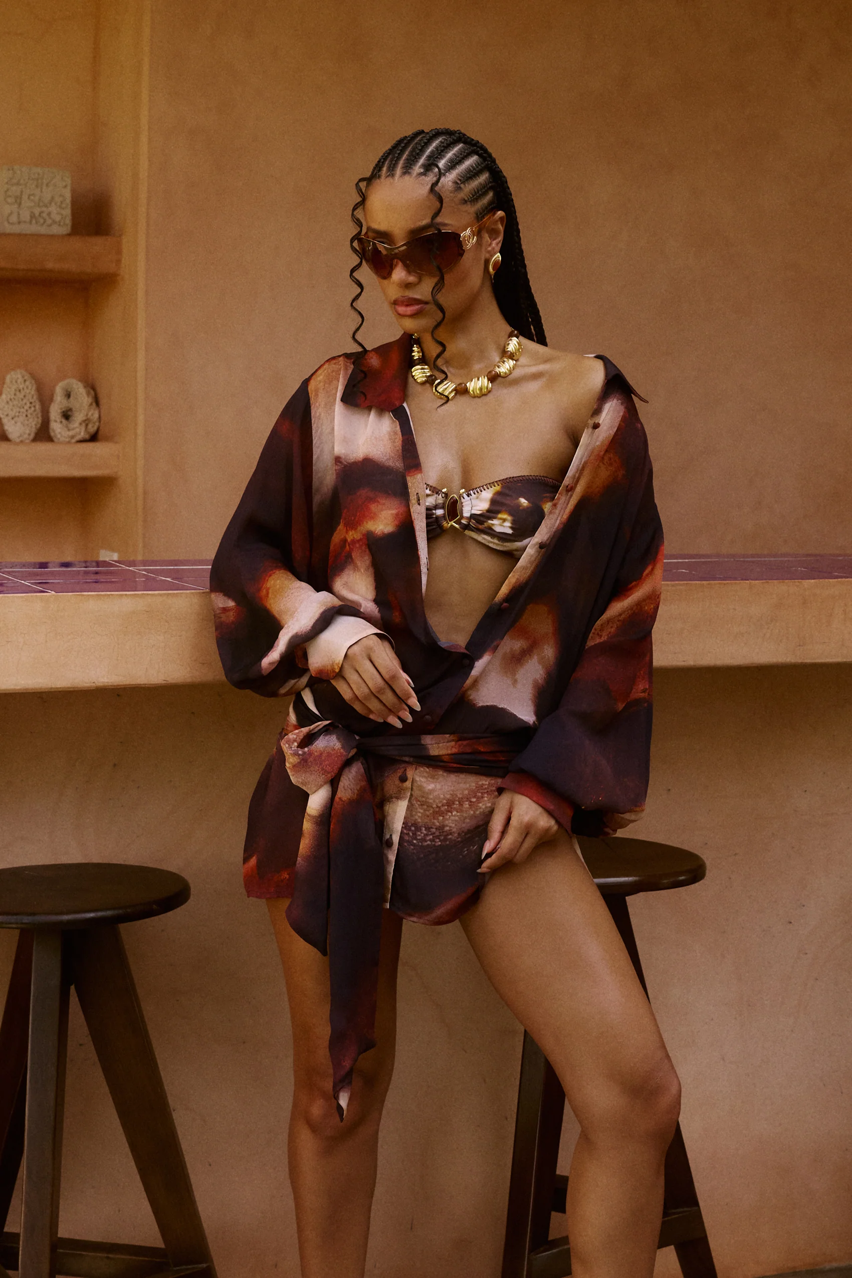 Melia Shirt Dress in Sarabi - Image 7