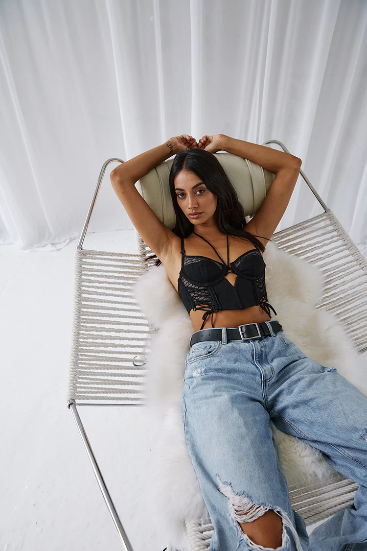 Mila Longline Bra in Onyx - Image 6