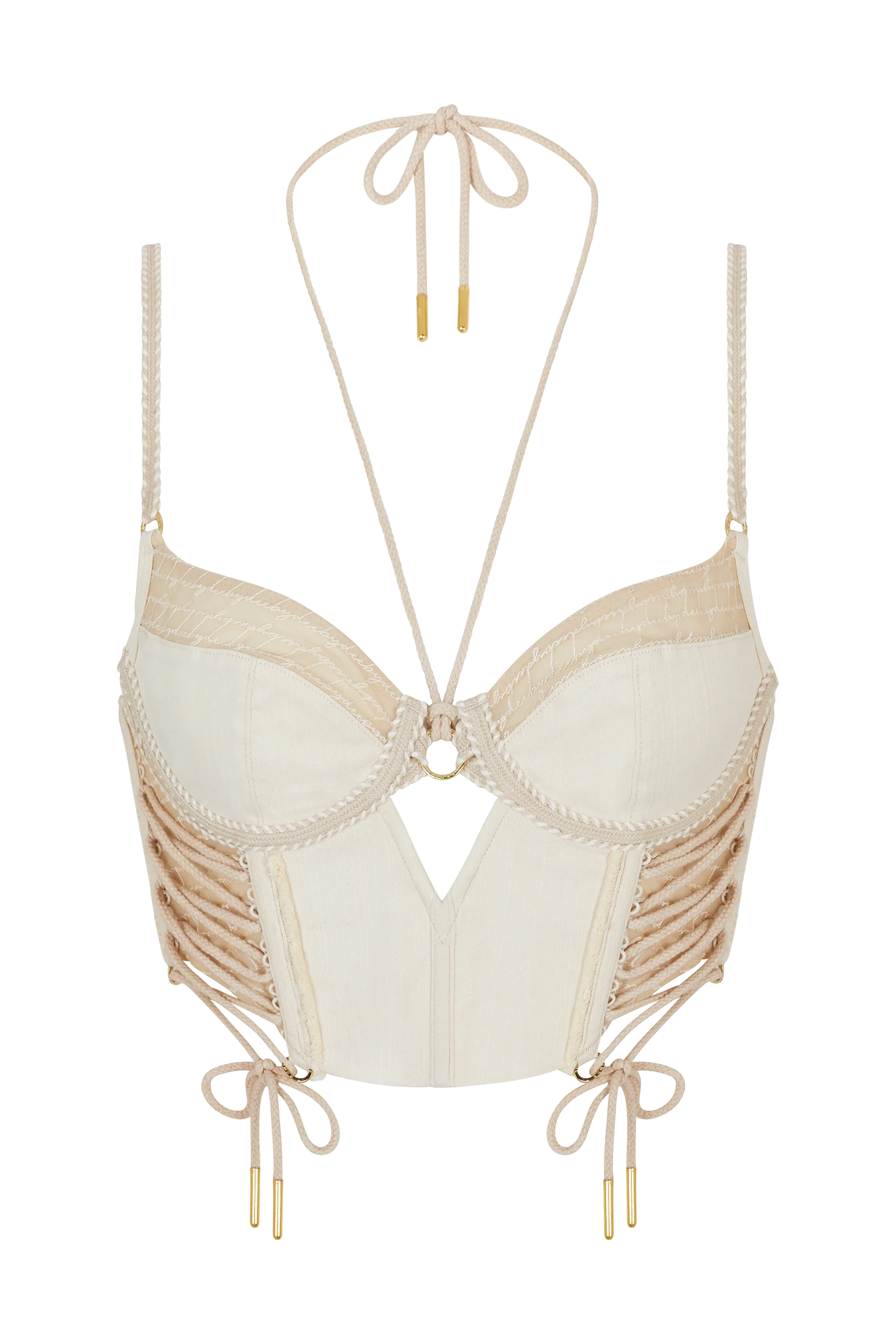 Mila Longline Bra in Pearl - Image 10