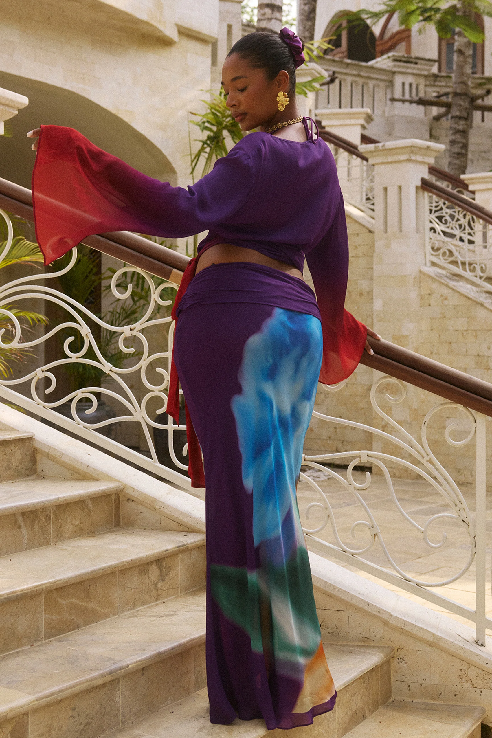 Mirage Maxi Skirt in Aurora - Image 10