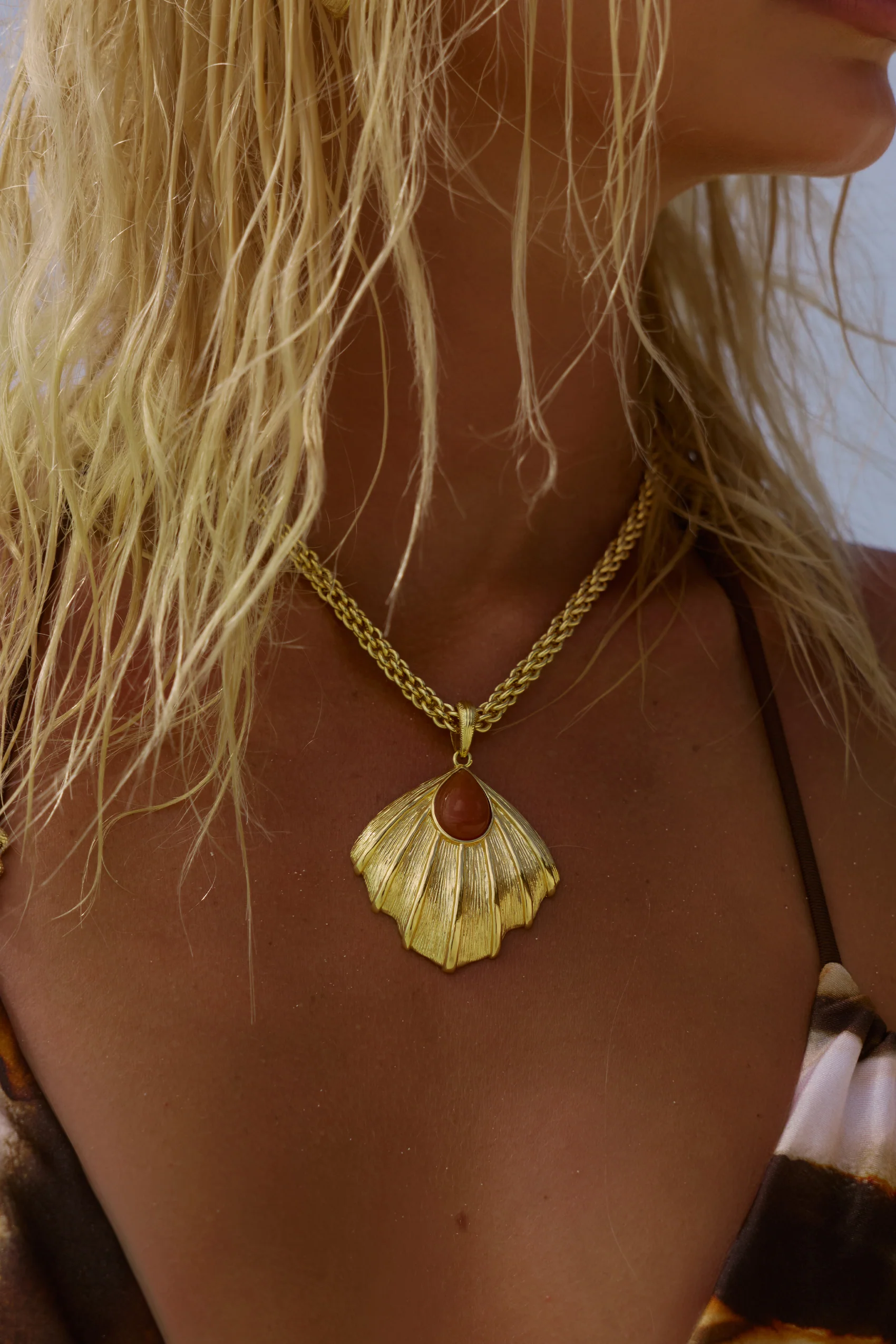 Zahana Necklace in Orange Aventurine - Image 8