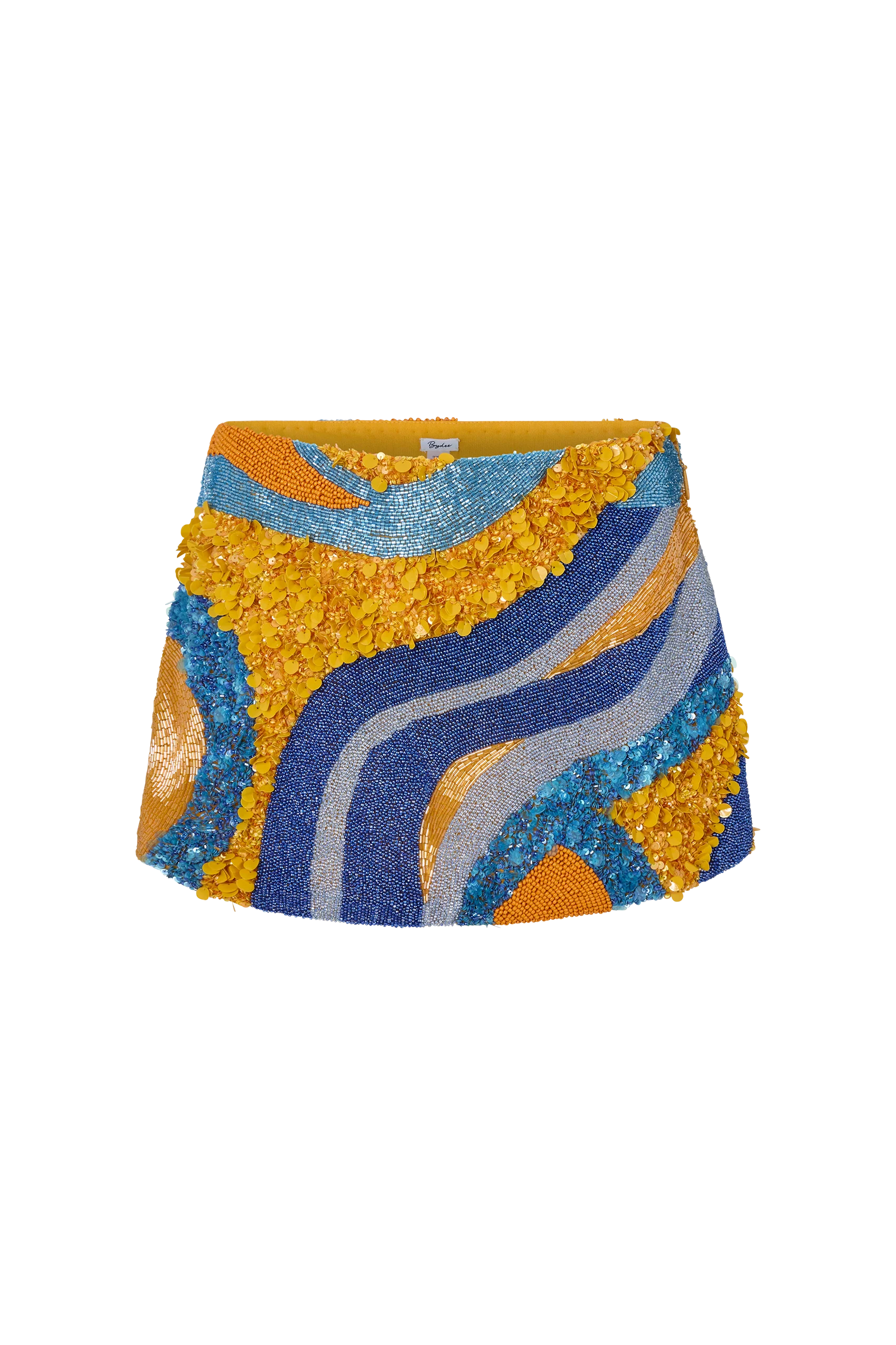Zahira Hand Beaded Mini Skirt in Sequinda - Image 14