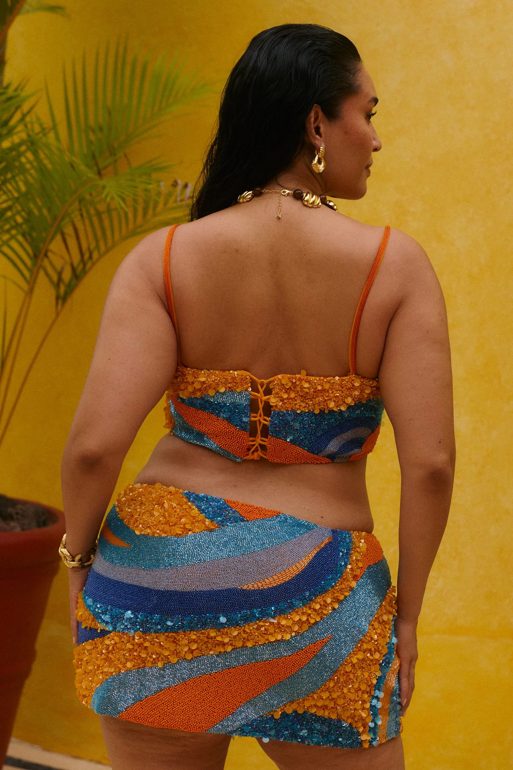 Zahira Hand Beaded Top in Sequinda - Image 6